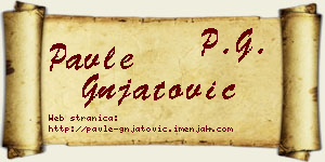 Pavle Gnjatović vizit kartica